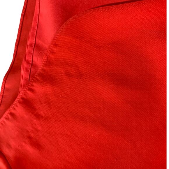 Halston Heritage Twist Front Boat Neck Drape Short Sleeve Dress Coral Red Small - Picture 12 of 14